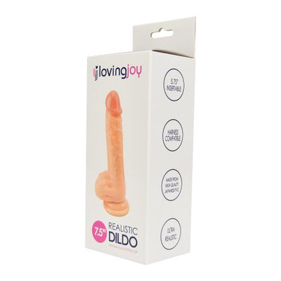 Loving Joy Realistic Dildo with Balls and Suction Cup 7.5 Inch