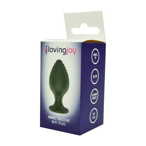 Loving Joy Ribbed Tip Small Silicone Butt Plug