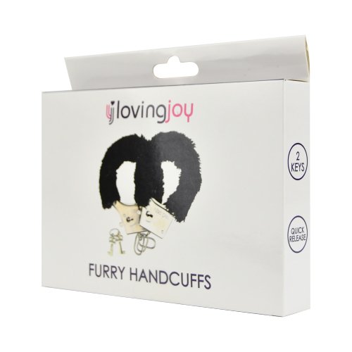 Loving Joy Furry Handcuffs Black