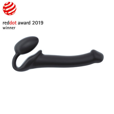 Strap-on-Me Semi-Realistic Bendable Strap-On Black Medium