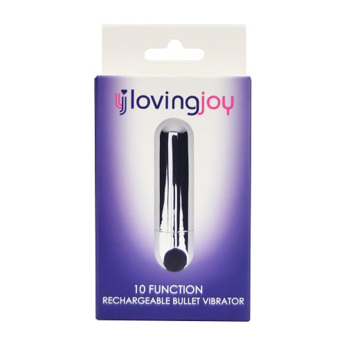 Loving Joy 10 Function Rechargeable Bullet Vibrator Silver