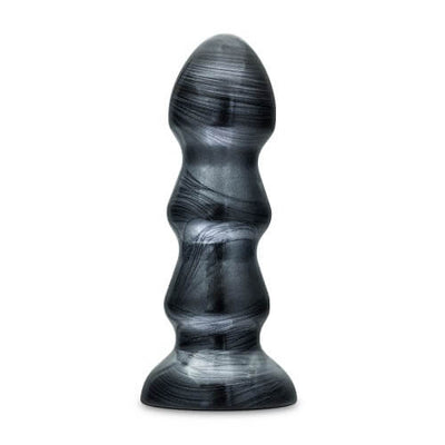 Jet Black Jack Large Ribbed Butt Plug 7 inches