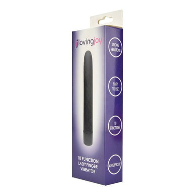 Loving Joy 10 Function Lady Finger Vibrator Black