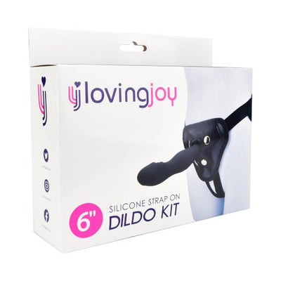 Loving Joy 6 Inch Silicone Strap On Dildo Kit