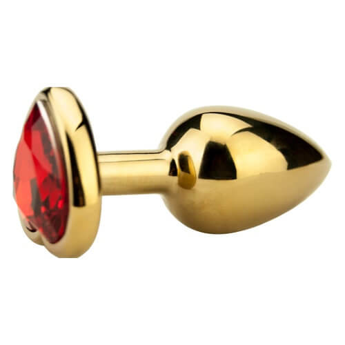 Precious Metals Heart Shaped Butt Plug-Gold